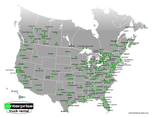 Enterprise Truck Rental North American Locations Coverage